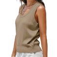 thumbnail image 4 of Womens Summer Sweater Vest Sleeveless Ribbed Knit Tank Tops Going Out Casual Basic Scoop Neck Tshirt, 4 of 6