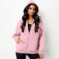 thumbnail image 5 of Zip Up Hoodies for Women 2025 Long Sleeve Plain Oversized Hoodie with Pockets Hooded Sweatshirt Women Jacket, 5 of 8