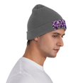 thumbnail image 2 of Purple Camouflage Winter Beanie Hats for Men Women Warm Cozy Knitted Cuffed Skull Cap Deep Heather, 2 of 6