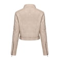 thumbnail image 6 of ChaoHeng Plus Size Womens Jackets Crochet Oversized,Womens Solid Color Short Zipper Casual Jacket Long Sleeve Hoodless Cardigan Tops Coat(White,S), 6 of 7