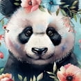 thumbnail image 6 of WYYP Panda Bear Flowers Kawaii Round Tablecloth - Great for Home Kitchen/Parties/Holiday Dinner - 100% Polyester Fiber Waterproof White, 6 of 8