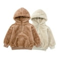 thumbnail image 2 of Qudderr 9M-7T Boys Girls Winter Hooded Coat Jacket for Baby Toddler Thick Wool Coat Kids Warm Fleece Outerwear, 2 of 9
