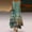Green, variant on SMihono Summer Boho Maxi Dress for Women Plus Size Women Fashion Printed Casual Gradient Round-Neck Sleeveless Plus Size Long Dress Beach Swing Sundress