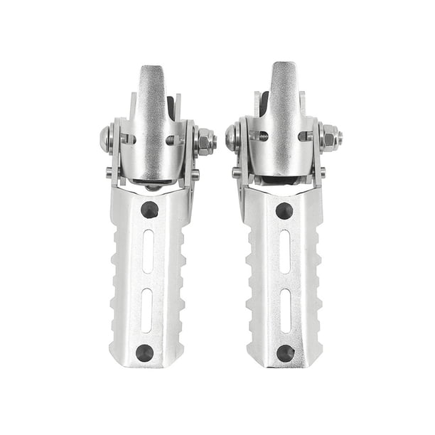 sweethay Reposapiés para motocicleta, 2 uds., reposapiés, Pedal de motocicleta, repuesto de pieza de estribo, suministros de reparación, repuesto para Accesorios para motos Plata sweethay VI016707-02B