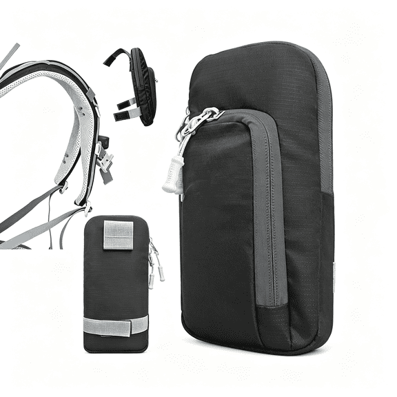 GASTROPOD Backpack Strap Pouch,Backpack Accessories Shoulder Pouch,Smartphone Strap Pack,Back Pack Strap Pocket Attachment Bag for Hikers,Lightweight Phone Holder Pack for Sports Hiking Camping