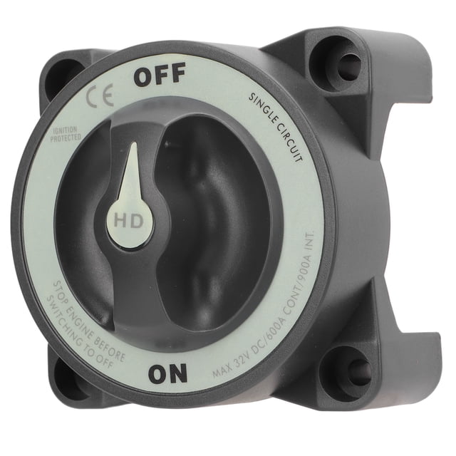 Heavy Duty Battery Isolator, Battery Switch Ignition Protection IP66 Waterproof 3 Copper Studs For RV Marine Boat