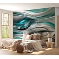 thumbnail image 6 of Tiptophomedecor Abstract Wallpaper Wall Mural - Tunnels Green, 6 of 7