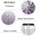 thumbnail image 5 of Violet Shower Curtain Texture Pattern Gradient Geometry Shower Curtains for Bathtubs Spa Hotel Bathroom Home Decor Polyester Fabric Waterproof with Hooks 72x84 Inches Inches, 5 of 6