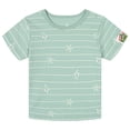 thumbnail image 3 of Disney Toy Story Woody Buzz Lightyear French Terry Square Neck Short Overalls, T-Shirt and Bucket Sun Hat 3 Piece Outfit Set Newborn to Infant, 3 of 5