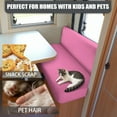 thumbnail image 5 of Yuyamidu Pink RV Dinette Cushion Covers Elastic Camper Cushion Slipcovers Soft Camper Couch Covers Protector Include 1 Bench Cover and 1 Backrest Cover, 5 of 7