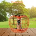 thumbnail image 3 of Costway Squirrel-Proof Pumpkin Bird Feeder with Cage 4 Metal Ports 4 Perches Drainage Hole Orange, 3 of 10