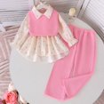 thumbnail image 5 of mgoYE Toddler Girls Clothes Long Sleeve Ruffle Top and Pants 2Pcs Fall Winter Outfits, 5 of 9