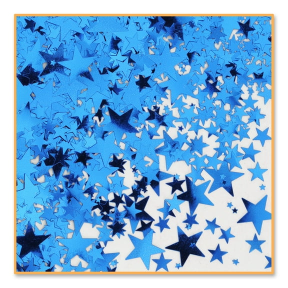 Beistle Pack of 6 Metallic Blue Star Celebration Confetti Bags 0.5 oz.