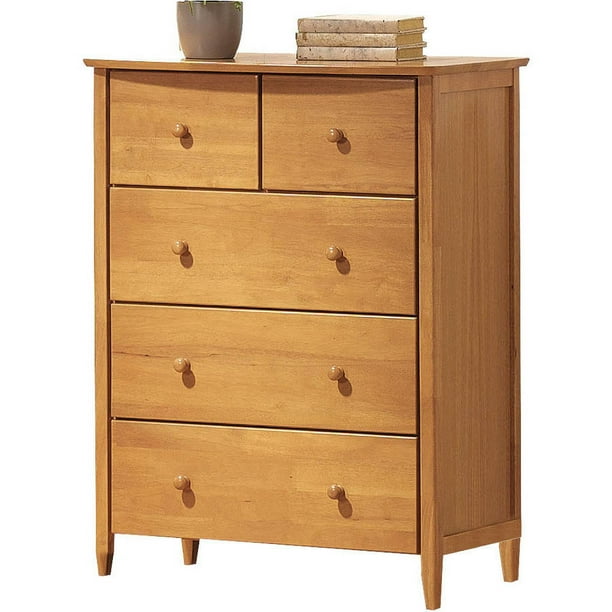 Acme Furniture San Marino Maple Chest With Five Drawers Walmart Com Walmart Com