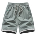 thumbnail image 4 of Aimik Athleisure Shorts for Men Side Zip Detail Contrast Trim Mens Workout Shorts Summer Lightweight Fashion Shorts for Training, 4 of 6