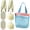 Green, variant on 4Packs Exfoliating Back Scrubber with Handles, Nylon Back Exfoliator, Two Sides Stretchable Pull Strap Shower Deep Cleans Skin Massages Invigorating Blood Circulation for Women Men Body (Bule)