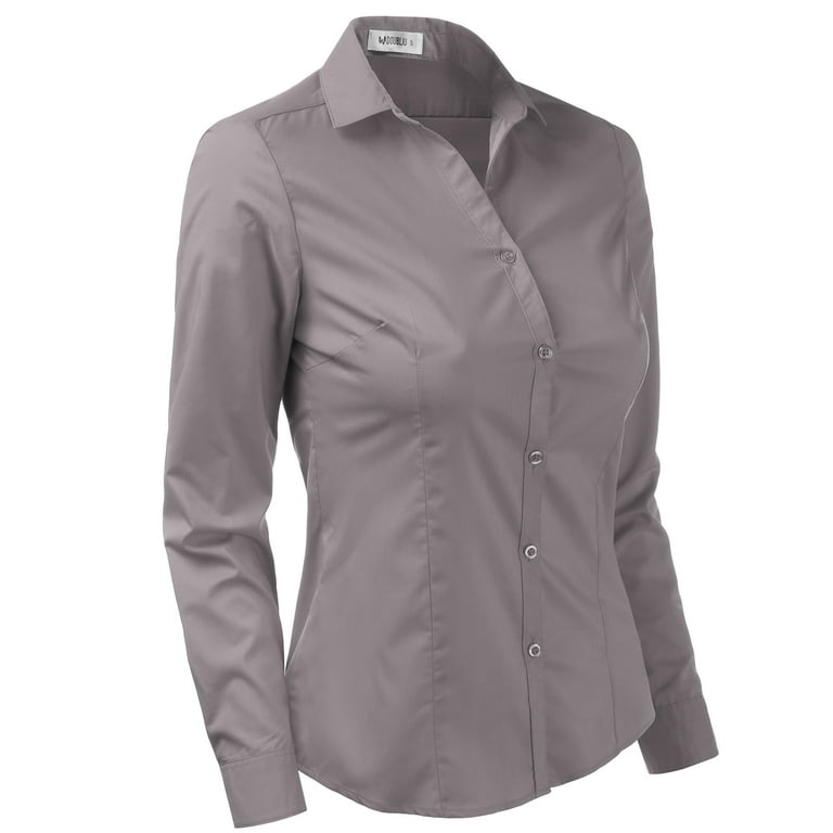 Womens black dress shirt cheap walmart