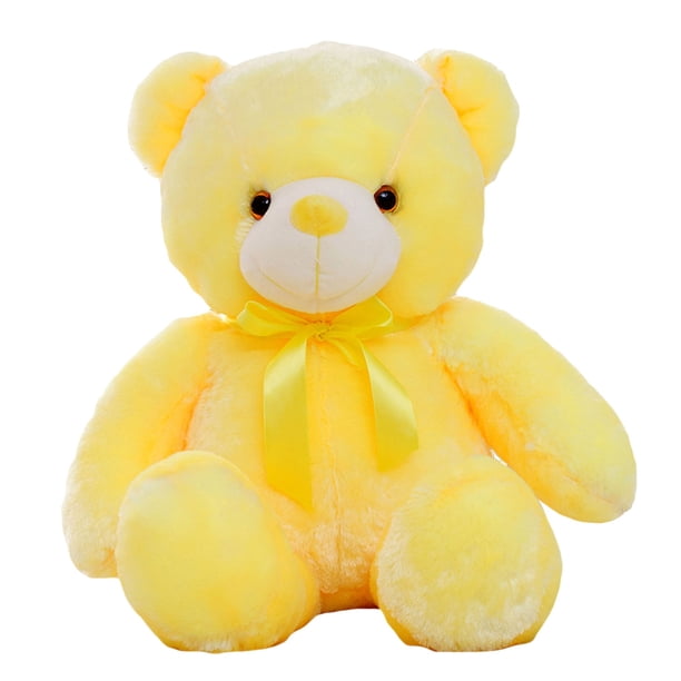 Txlixc Muñeca de peluche de oso de dibujos animados con Lámpara LED de color, regalo de juguete de relleno suave Txlixc moda