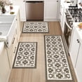 thumbnail image 7 of MeyJey Kitchen Rug Set 3 Piece, Non Slip Machine Washable Mats for Home Floor and Living Room, Brown, 7 of 7