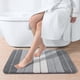 thumbnail image 5 of Alfombrilla de baño antideslizante, extra suave, lavable a máquina, absorbente de agua, 50 x 80 cm, gris, 5 of 5