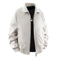 thumbnail image 4 of Abomasnow Mens Lightweight Jackets Casual Stylish Windbreakers for Men Light Track Jacket Laydown Collar Fall Golf Coats with Pockets, 4 of 9