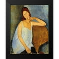 thumbnail image 2 of Modigliani, Amedeo 15x18 Black Modern Framed Museum Art Print Titled - Jeanne Hebuterne 1, 2 of 5