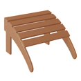 thumbnail image 6 of WestinTrends Highland 4-Piece Outdoor Patio HDPE Adirondack Chairs With Ottomans and Cup Holder Set, Teak, 6 of 8
