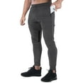 thumbnail image 2 of FEDTOSING Men's Gym Sweatpants Drawstring Gray Running Joggers Trackpants with Zipper Pockets, 2 of 6