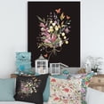 thumbnail image 2 of Designart ' Ancient Floral Summer Wildflowers Arrangement ' Traditional Canvas Wall Art Print, 2 of 4