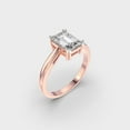 thumbnail image 2 of 3 Carat Unique Emerald Shape IGI Certified Lab Grown Diamond Anniversary Ring for Ladies in 10K Rose Gold | Solitaire Diamond Rings for Ladies | (E/VVS2) Size 9 by Diamond-Capitals, 2 of 8