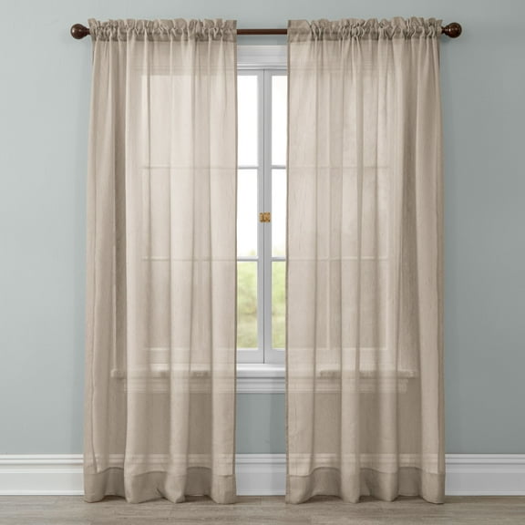 BrylaneHome BH Studio Crushed Voile Rod-Pocket Panel