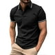 thumbnail image 1 of Camisa informal de botones para hombre, para primavera-otoño - Camisa de manga corta a rayas, talla grande, 1 of 7