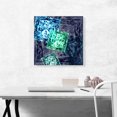 thumbnail image 2 of ARTCANVAS Dark Blue Purple Green Princess Cut Diamond Jewel Canvas Art Print - Size: 18" x 18" (1.50" Deep), 2 of 9