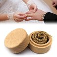 thumbnail image 3 of uds Mini anillo redondo de madera caja de anillo de joyería caja de madera maciza de boda, caja de almacenamiento anillos pendientes collares caja de joyería caja de regalo, 3 of 5
