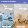 thumbnail image 4 of Ventilador de techo Kviflon, 117 cm, 3 aspas, control remoto LED regulable, 4 of 9