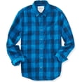 thumbnail image 1 of Camisa Abotonada Aeropostale Casual Manga Larga a Cuadros Hombre Azul Grande, 1 of 1