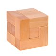 thumbnail image 2 of Juguete de rompecabezas Luban Lock de 7 bloques en forma de cubo de madera azul para niños, 2 of 4