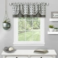 thumbnail image 2 of Window Curtain Valance, Double Layer Geometric Design with Plaid Gingham Circles, Cuff Tab Top Valance, Farmhouse Decor, 58" W x 14" L, 2 of 3