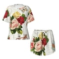 thumbnail image 4 of Lsque Vintage Bike Flower Butterfly Women's Short-Sleeved Pajama Set - 2 Piece Soft and Lightweight Sleepwear Set-Small, 4 of 9