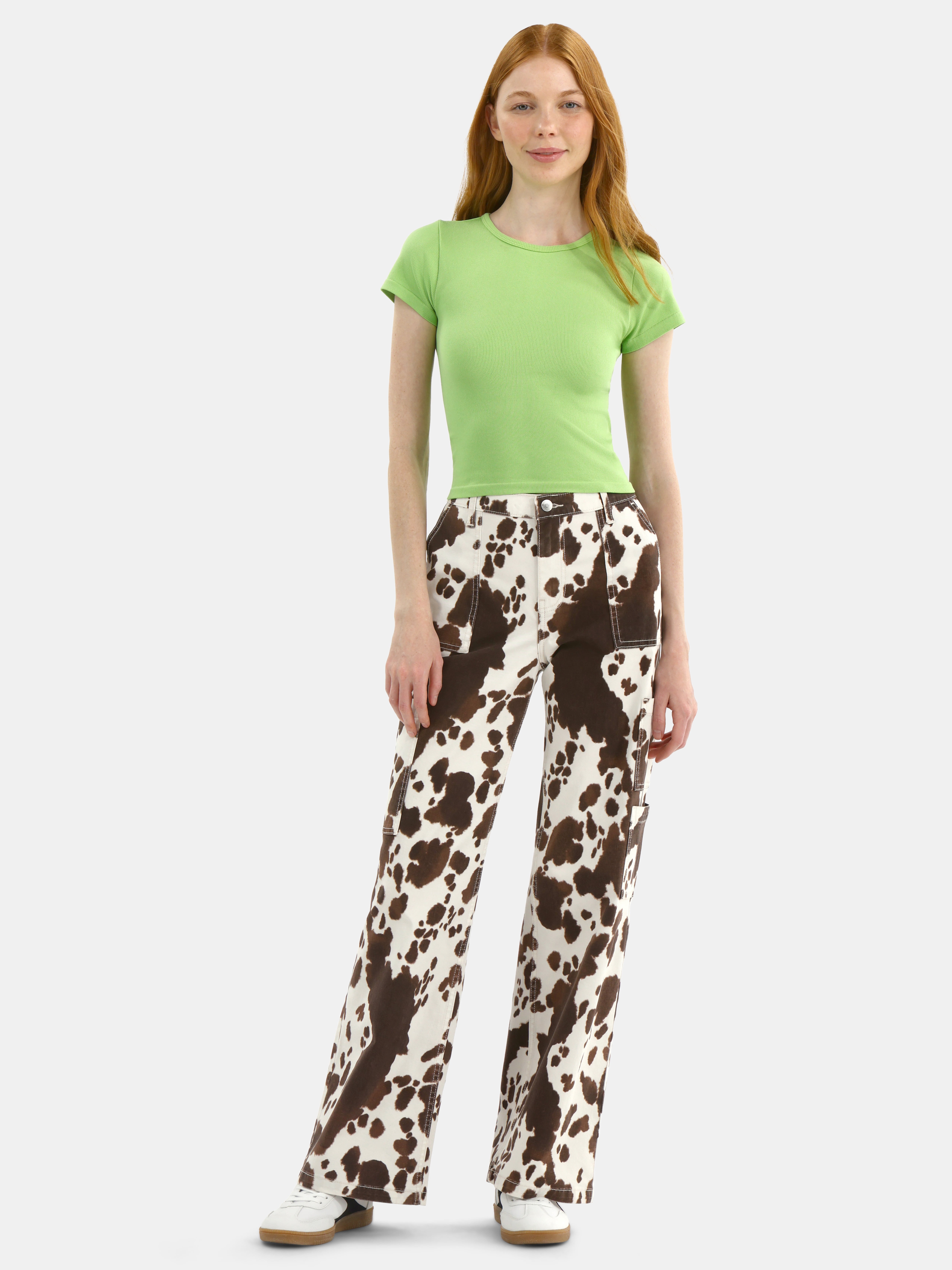No Boundaries Wide Leg Cargo Pants, 31.5'' Inseam, Women's and Women's Plus