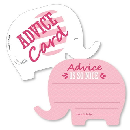 Big Dot of Happiness Pink Elephant - Wish Card Girl Baby Shower Activities - Shaped Advice Cards Game - Set of 20 price history on PriceWatchPro