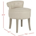 thumbnail image 5 of SAFAVIEH Georgia Vanity Stool Beige, 5 of 7