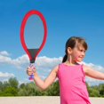 thumbnail image 3 of 1 Pair Children's Tennis Racket Kids Palying Badminton Oval Rackets Game Props for Kindergarten Primary School Outdoor Sports (Red), 3 of 4