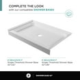 thumbnail image 6 of Fine Fixtures Hinged Frameless Shower Door - Clear Tempered Glass Door - Walk In Shower Enclosure 42" W x 74" H Polished Chrome Finish, 6 of 11