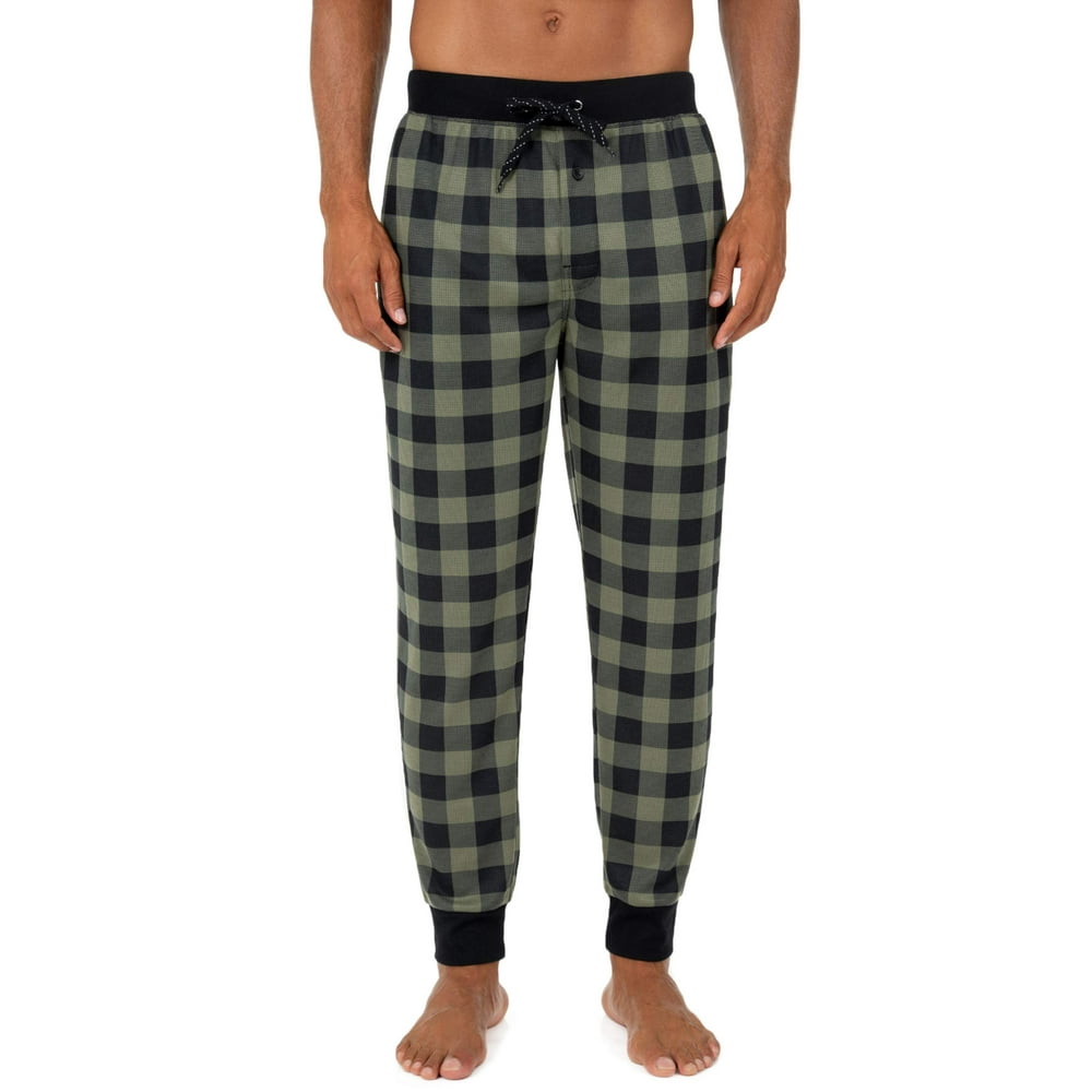 fruit of the loom men's knit poly rayon jogger lounge pant