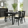 thumbnail image 3 of Flash Furniture Henry Solid Wood Dining Table 36.25" x 47" Black Matte (KERT217BLK47), 3 of 11