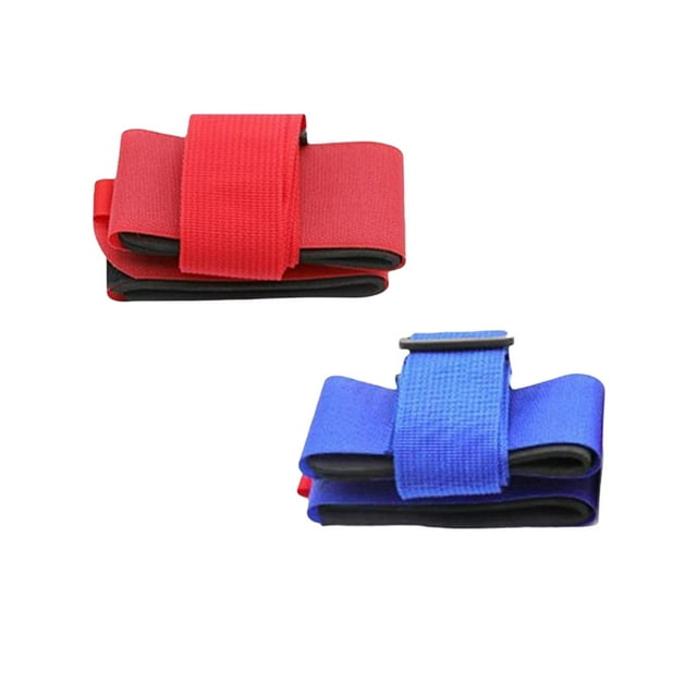 2 Pcs Sangle de Ski Réglable, Ceinture de Transport Portable en Nylon pour Équipement de Ski, Porte-Épaule en EVA pour Planche à Roulettes, Bâtons de Ski, Bleu Rouge