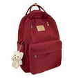 thumbnail image 1 of Destyer Large Capacity Backpack With Fabric For Students And Working Professionals Shoulder Bag Schoolbag wine red 32*12*42cm 1Set, 1 of 6