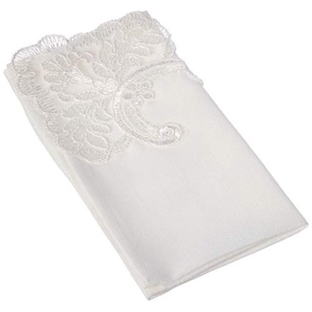 Imperial Embroidered Vintage Lace Design 18  X 18  Napkin- Set of 6 - in Cream