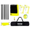 thumbnail image 4 of VEVOR Outdoor Portable Volleyball Net System, Adjustable Height Steel Poles, Professional Volleyball Set with PVC Volleyball, Pump, Carrying Bag, Heavy Duty Volleyball Net for Backyard, Beach, Lawn, 4 of 9